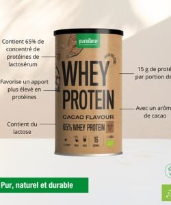 Whey protein 65 % cacao 400 g BIO BIO, 400 g